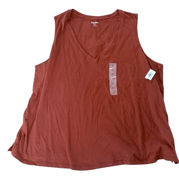 Old Navy plus size‎ 2X V neck everyday wear tank top Copper Moon NWT - Picture 2 of 6